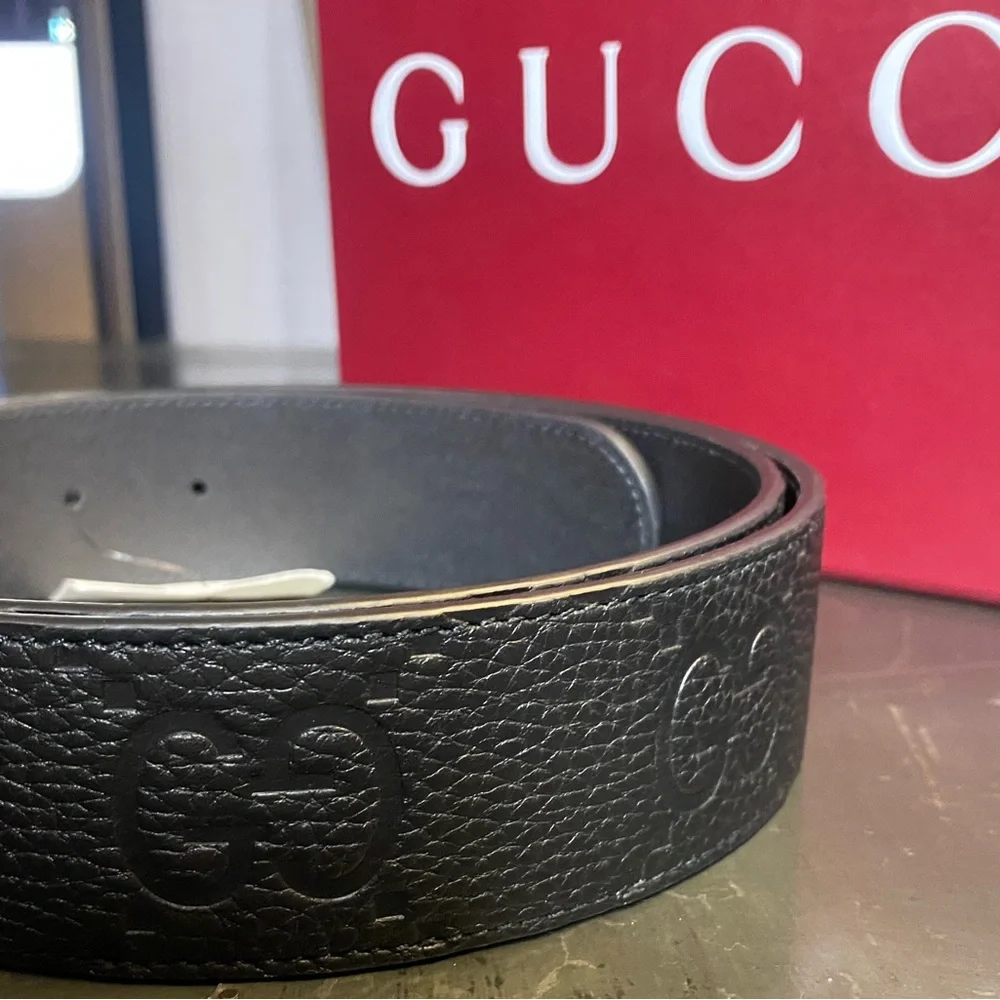 Gucci Black Belt Bag with Iconic GG Logo